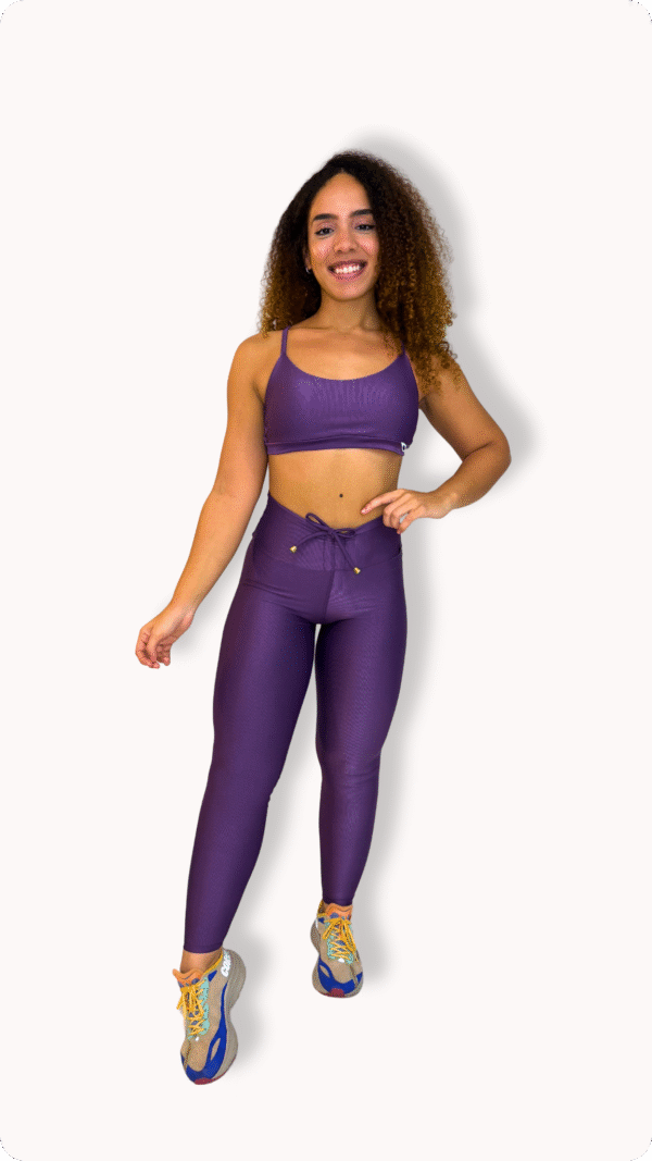 Conjunto Uva  Top 3 em 1 - Legging Empina Poliamida Aveludado