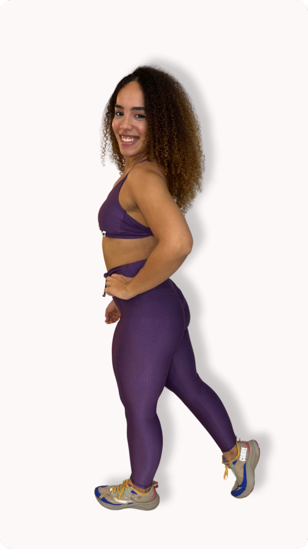 Conjunto Uva  Top 3 em 1 - Legging Empina Poliamida Aveludado - Imagem 3
