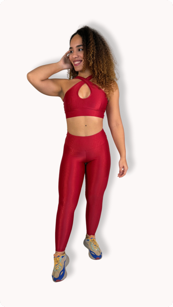 Conjunto Legging 3 em 1 Red -Poliamida Aveludado
