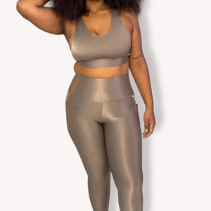 Legging Bolso - Poliamida Aveludada - Capuccino - GG