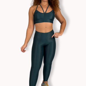 Conjunto Ana Verde Esmeralda - Legging Poliamida Aveludado