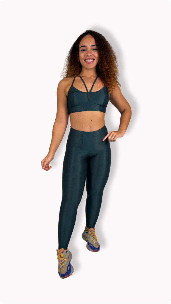 Conjunto Ana Verde Esmeralda - Legging Poliamida Aveludado
