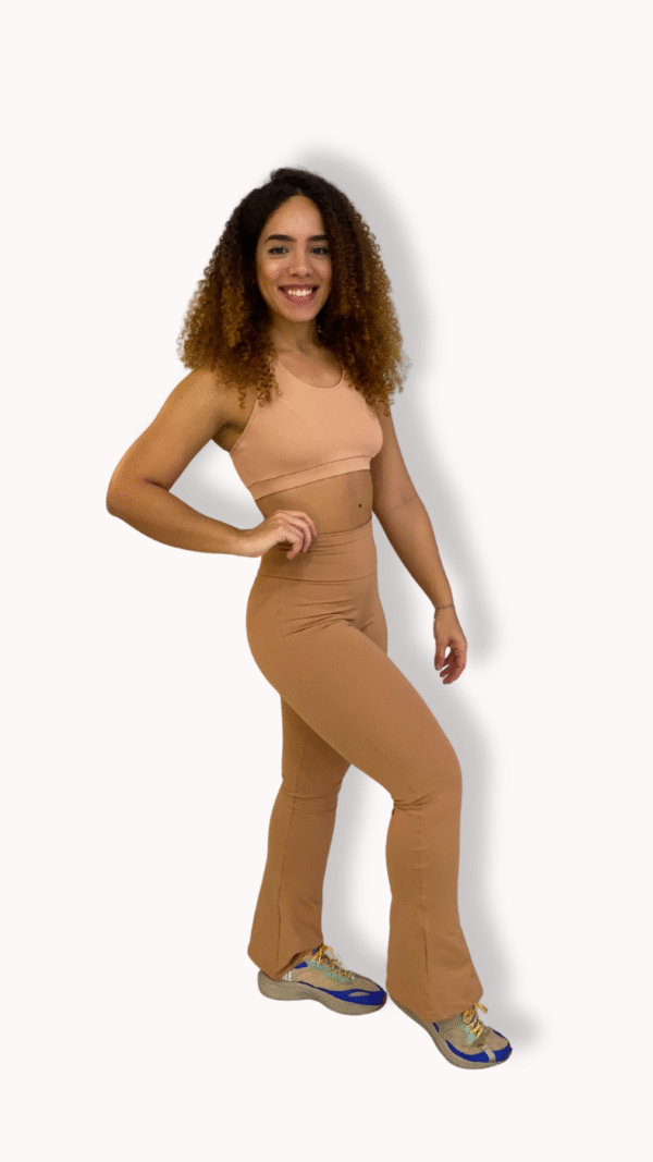 Conjunto Bailarina Caramelo - Legging Poliamida Flare - TAM G - Imagem 2