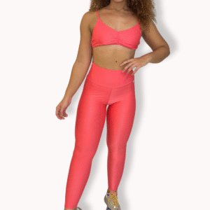 Conjunto Top Frente Unica- Legging Poliamida Aveludado