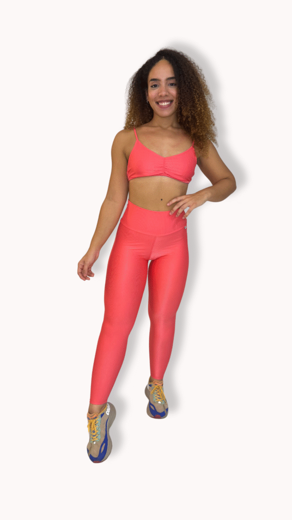 Conjunto Top Frente Unica- Legging Poliamida Aveludado