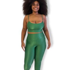 Conjunto Legging Verde - Poliamida Aveludado - Plus Size
