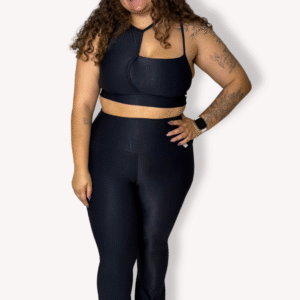 Legging Poliamida Aveludada - Preta - Tam GG