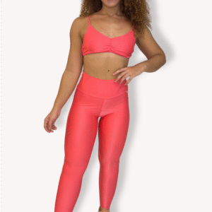 Top Costas Nua - Poliamida Aveludada - Flamingo - Tam M