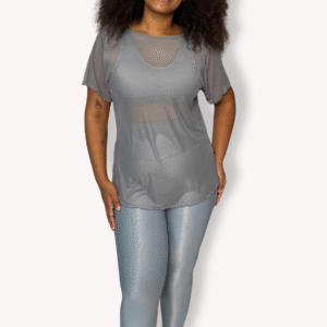 Camisão Tule Fresh - Silver - Tam Plus Size